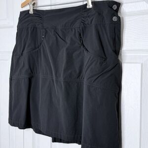 Athleta Hit The Trail Skort 12 Black Athletic Athleisure Gorpcore Hiking EUC!